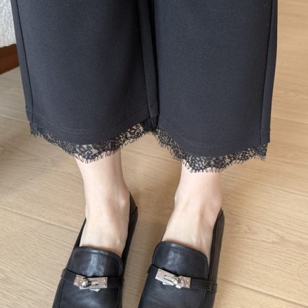 二姐的宝藏英伦复古通勤平底单鞋2026新款金属扣一脚蹬单鞋#26025