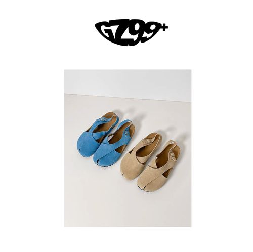 九儿 2026新款复古包头凉鞋女一字扣厚底肯鞋外穿一脚蹬罗马鞋主图