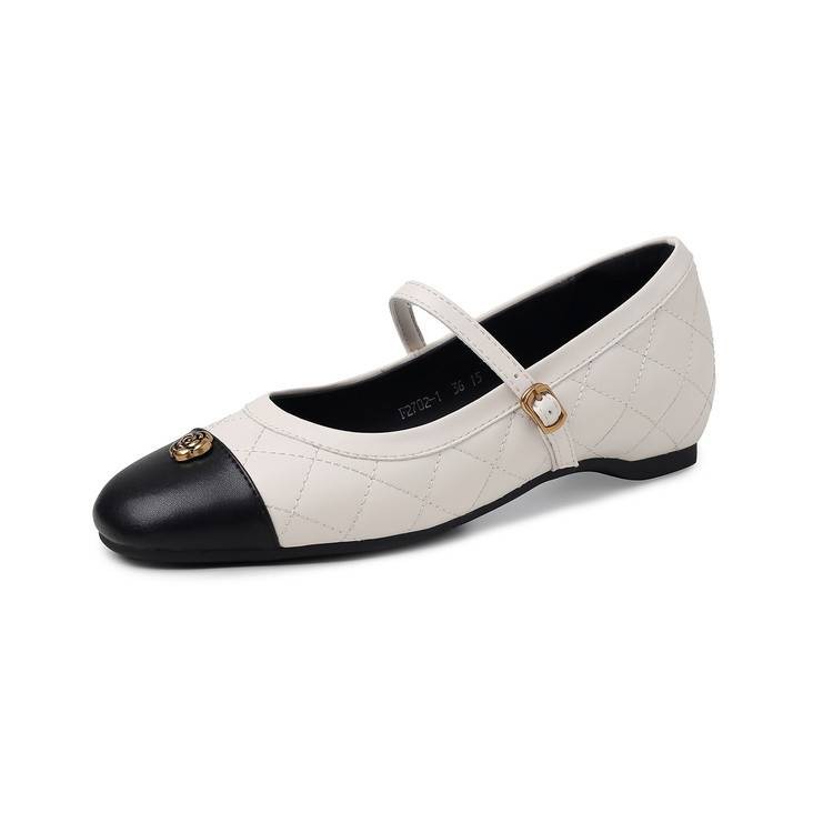 TING手工鞋~2026春季新款时髦平底小香风单鞋F2702-1主图