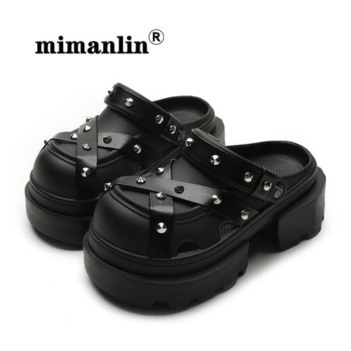 Y2K小众设计感洞洞鞋女夏外穿重工凉拖鞋网红ins潮大头一脚蹬半拖主图