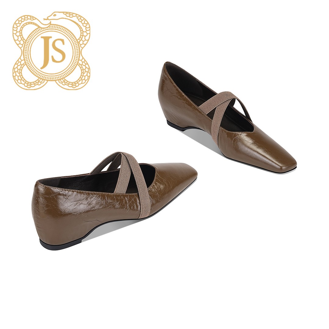 已开价，7023D5684气质百搭春季法式高跟时尚欧美方头粗跟玛丽珍鞋主图