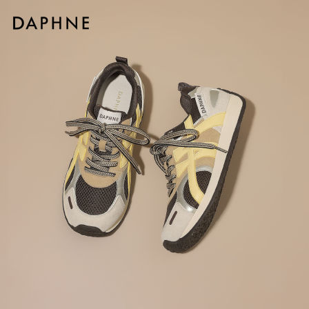 达芙妮女鞋学院风2025年新款夏季ins薄款网面透气百搭德训小白鞋