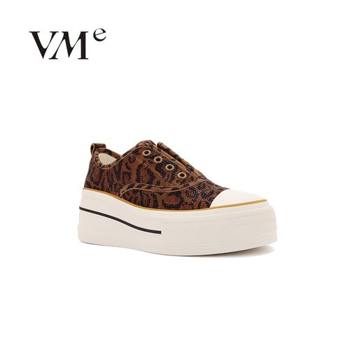 豹纹休闲风拼色系带厚底低帮经典时尚休闲鞋VS26A3712主图