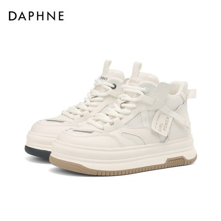 Daphne/达芙妮25春季时尚休闲鞋百搭透气潮流增高厚底气质女鞋
