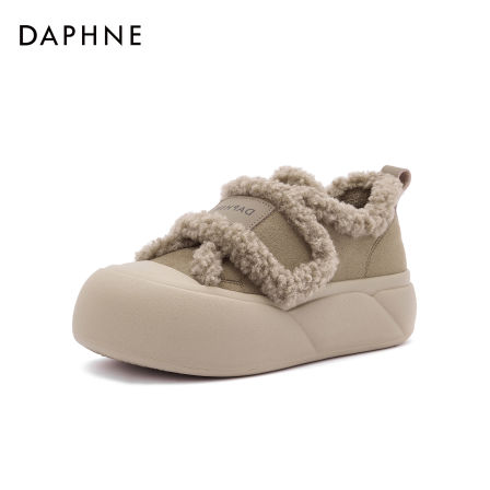 Daphne/达芙妮舒适百搭新款春秋休闲复古时尚低帮厚底圆头休闲鞋