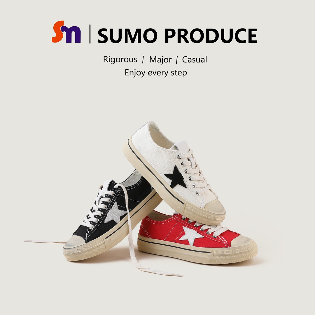 素陌韩版星星帆布鞋做旧脏脏鞋女平底百搭低帮复古休闲板鞋503主图