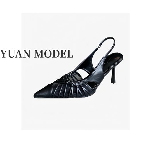 YUAN MODEL/媛老板-2026春季时装镂空尖头气质高跟鞋女鞋030636主图