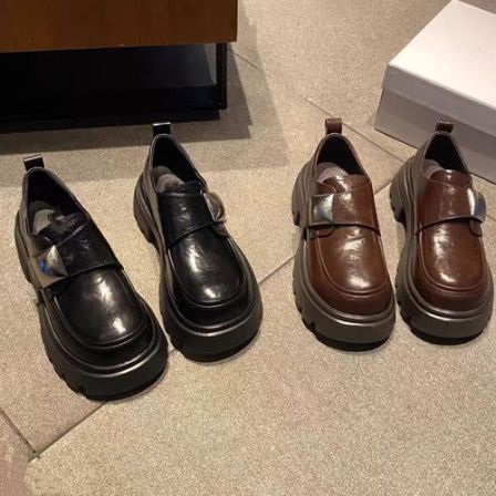 【运费补贴】学院风纯色休闲乐福鞋厚底增高1112E  21 