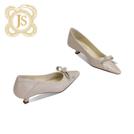 已开价，7758D561Z气质舒适休闲百搭真皮时尚欧美方头细跟浅口单鞋