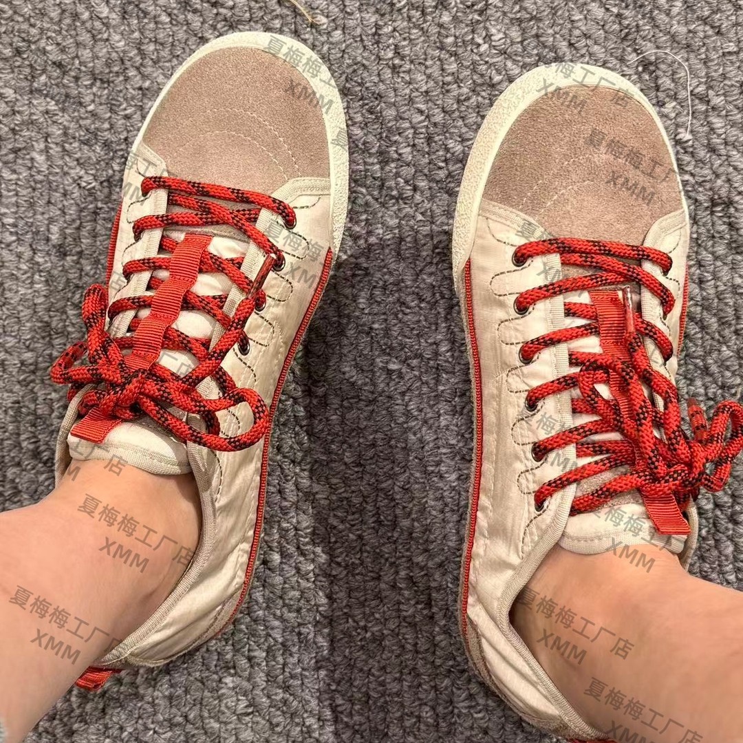 XMM.【撞色布鞋】春款时尚百搭拼接休闲板鞋舒适潮流韩版复古W22616主图