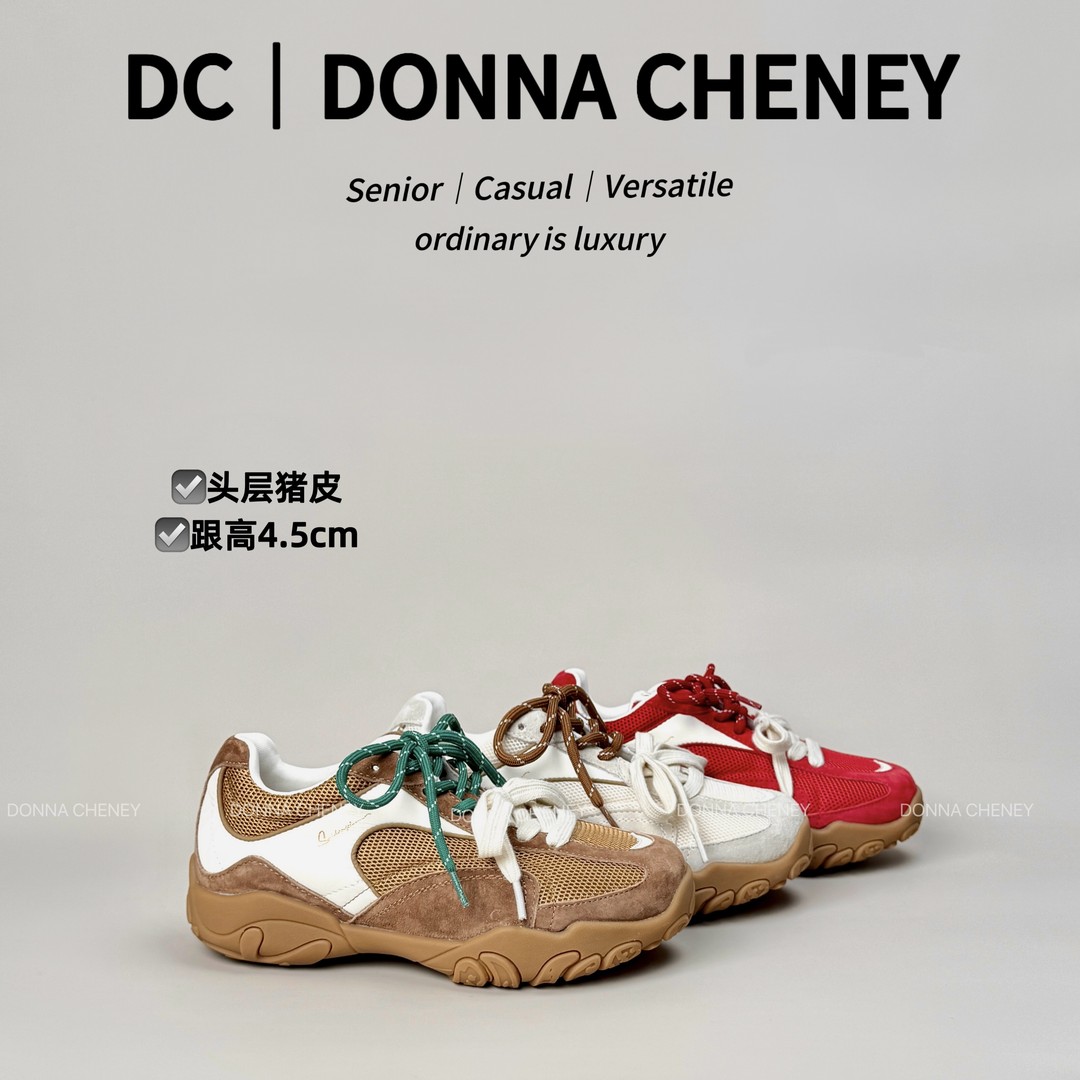 DONNA CHENEY户外风德训鞋2026春复古百搭增高厚底运动休闲阿甘鞋主图