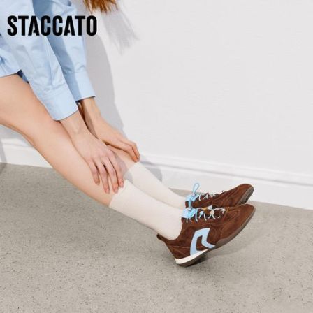 思加图2026春季新款百搭复古德训鞋阿甘鞋休闲运动鞋女鞋L2592AM6