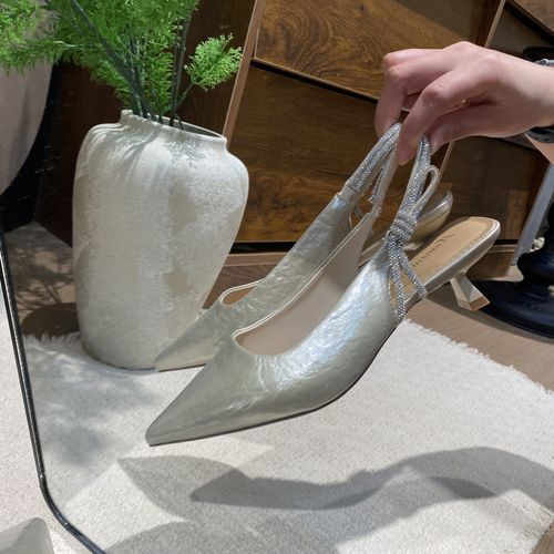 【3cm】T9928法式高跟包头女包头凉鞋时装浅口尖头百搭主图