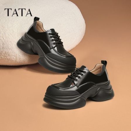 TATA他她厚底小皮鞋女松糕底单鞋女制服鞋JK鞋CCJ03CM5