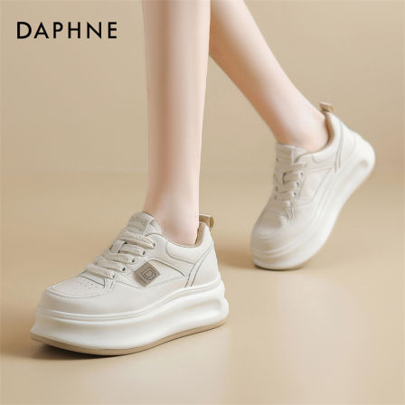 达芙妮厚底小白鞋女2025春季新款板鞋时尚运动休闲鞋增高显瘦鞋子