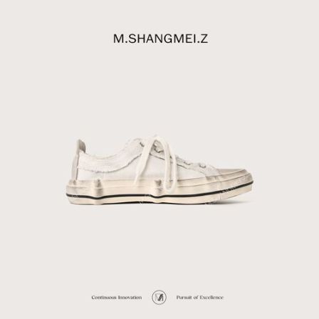 M.SHANGMEI.Z/沐熙美大哥复古潮流做旧百搭休闲帆布板鞋F03648