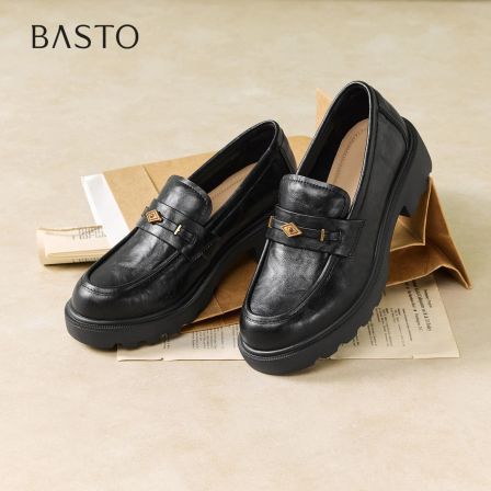 【商场同款】百思图26春季新款乐福鞋简约复古学院风女单鞋UXV08AA6