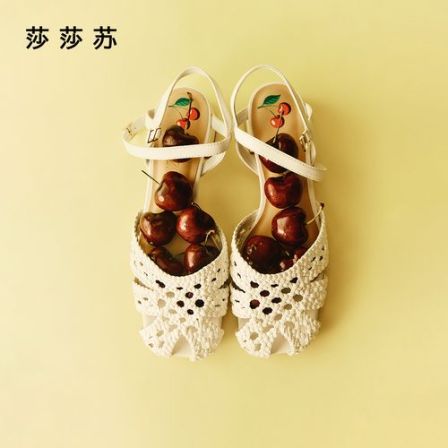 【海岛夏日】莎莎苏2026年新款粗跟编织度假风罗马凉鞋女Z76127A-12