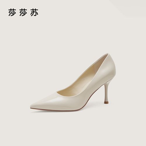 【摩登日记】莎莎苏2026年春季新款尖头细跟浅口高跟单鞋Z76161A-10主图