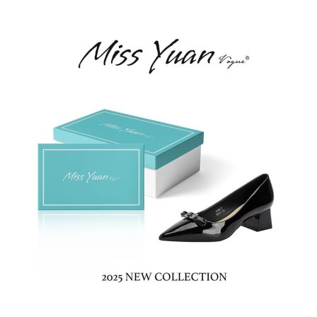 M.Y媛总设计师定制款 2026春夏新款粗中跟尖头蝴蝶结女单鞋Y008