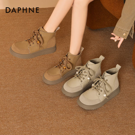 达芙妮时装短靴女2025新款秋冬复古美拉德西部靴短筒靴休闲马丁靴