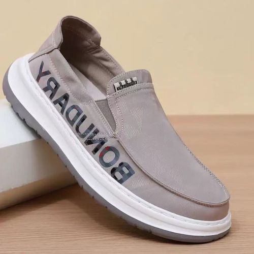 新款春秋老北京布鞋男单鞋一脚蹬加肥超轻软底透气百搭时尚休闲鞋主图