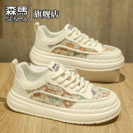 森马男款春季新款厚底增高舒适运动休闲鞋青少年潮流百搭帆布鞋男