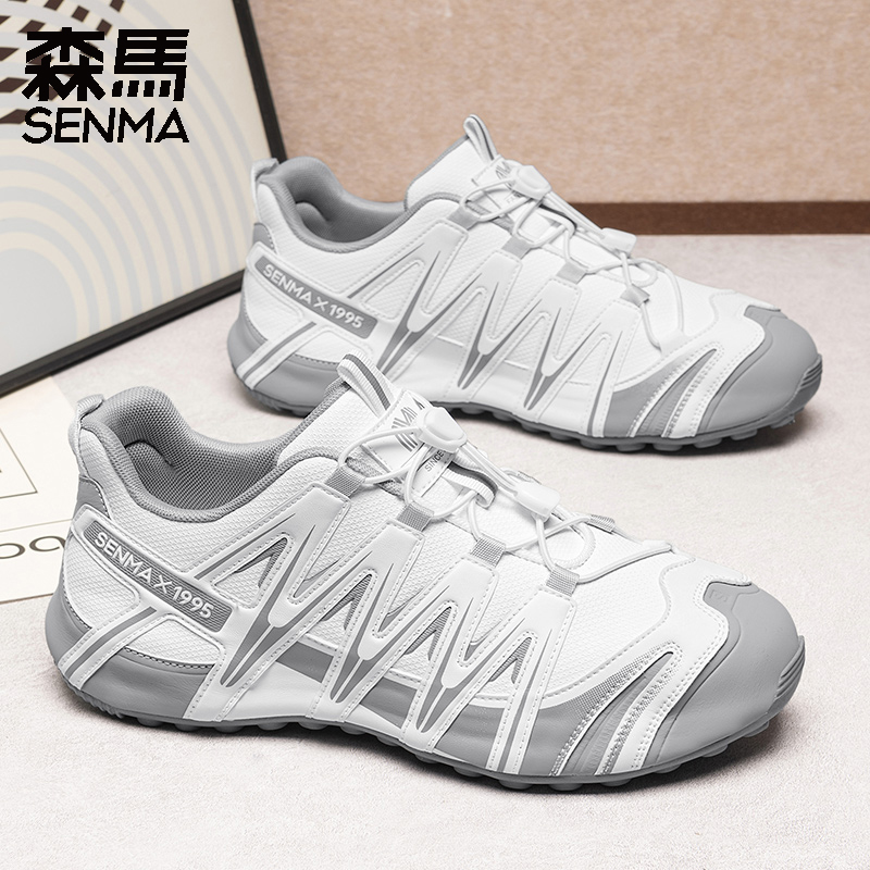 男鞋春季厚底增高百搭低帮轻跑鞋男士防滑减震运动学生休闲鞋主图