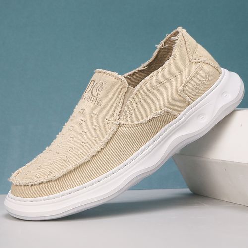 春夏新款低帮薄款潮鞋高端轻奢老北京布鞋透气防臭水洗布鞋主图