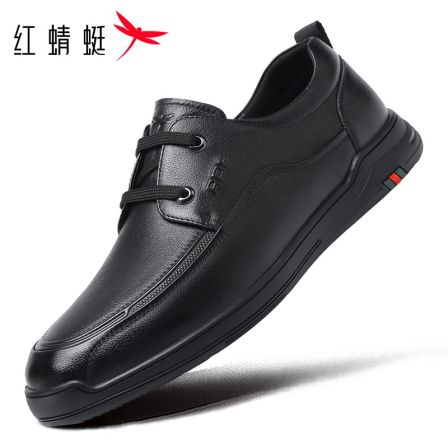 红蜻蜓男鞋2026新款真皮休闲皮鞋商务头层牛皮软皮软底透气爸爸鞋