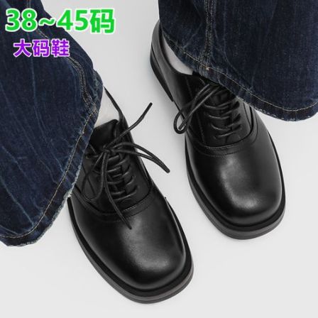 【高品质】cleanfit德比鞋冬季加绒厚底男士老钱风增高休闲方头皮鞋