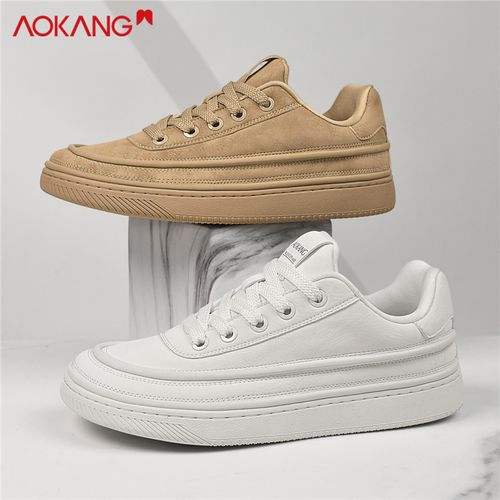 Aokang/奥康男鞋官方正品旗舰店德训鞋春季透气小白鞋男时尚板鞋主图