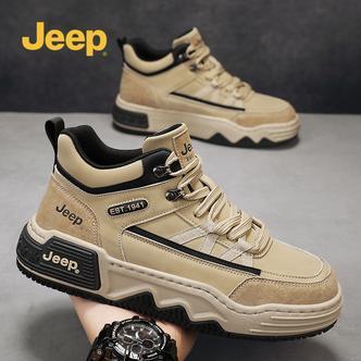 Jeep吉普高帮马丁靴男2026春季新款户外防滑登山鞋运动徒步工装靴