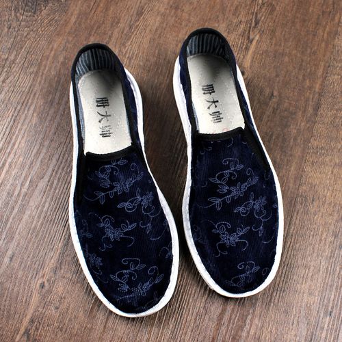 2026春季新款老北京布鞋男士透气灯芯绒软底千层底一脚蹬舒适开车主图