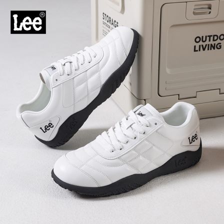 Lee男鞋2026新款秋冬复古德训鞋白色阿甘鞋男软底百搭休闲运动鞋