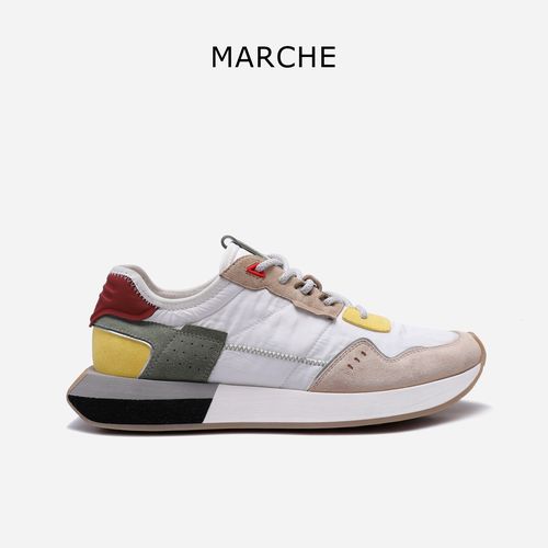 Marche春夏男女同款水洗拼色做旧时尚休闲轻运动复古潮流老爹鞋主图