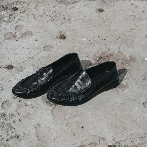 MKSZY 珠光感鳗鱼乐福 进口深海鳗鱼皮 真皮大底 乐福鞋 皮鞋主图