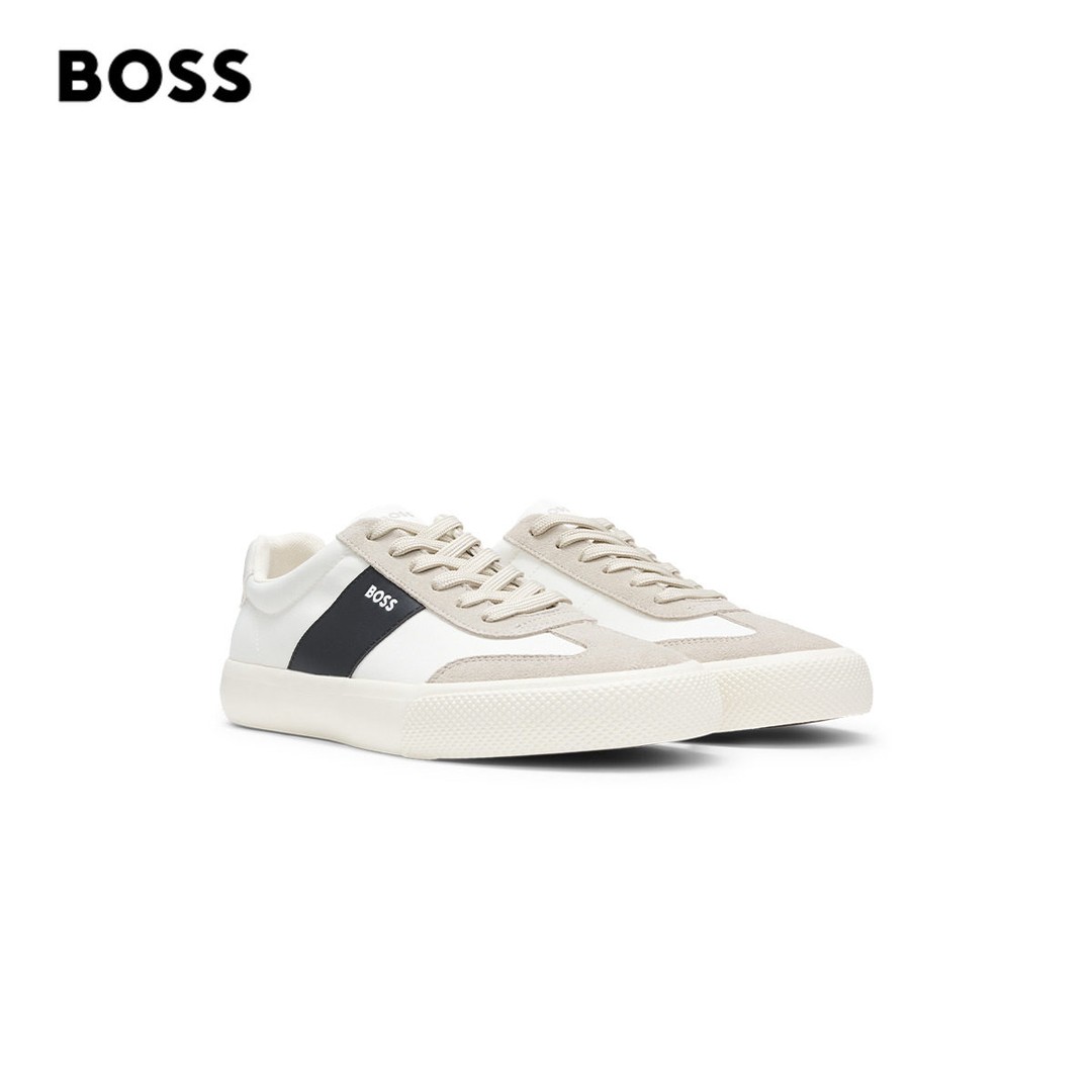 【重磅上新】BOSS博斯男士26年夏季新款皮革饰边低帮运动鞋50563847主图