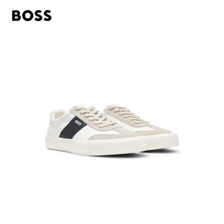 【重磅上新】BOSS博斯男士26年夏季新款皮革饰边低帮运动鞋50563847