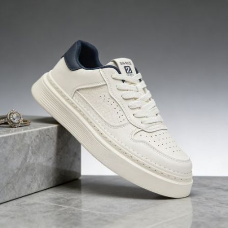 透气网面男鞋春夏新款百搭时尚潮流板鞋软底休闲小白鞋潮鞋MD8679