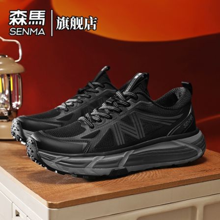 男鞋春季软底防滑轻便减震跑步耐脏时尚百搭运动低帮休闲鞋男