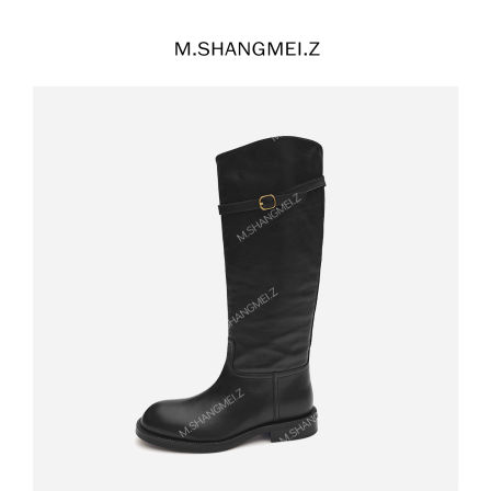 M.SHANGMEI.Z/沐熙美大哥气质舒适牛皮骑士长筒时装靴子F09422