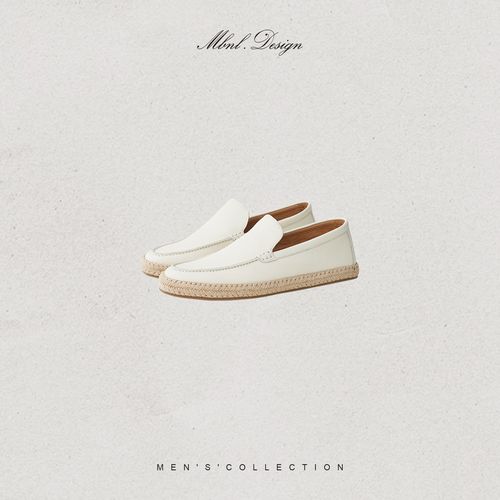 MBNL-F/秦磊男装「Luxe」牛皮羊皮内里亚麻编织乐福鞋LL-WXZ9064主图