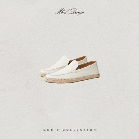 MBNL-F/秦磊男装「Luxe」牛皮羊皮内里亚麻编织乐福鞋LL-WXZ9064
