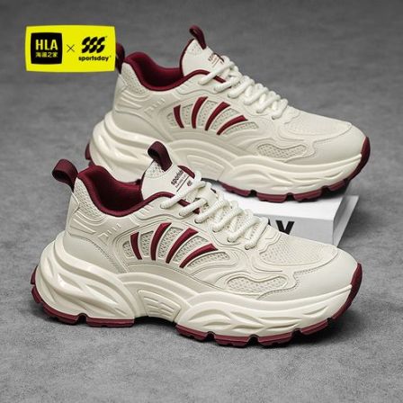 HLA/海澜之家男鞋春夏网面透气厚底增高老爹鞋户外时尚休闲鞋男士
