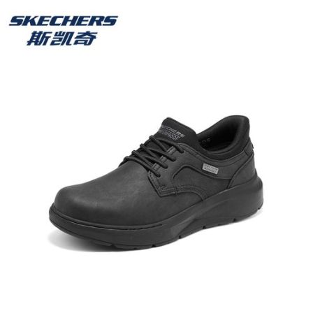 斯凯奇秋冬新款男鞋商务鞋休闲低帮轻质缓震软底通勤皮鞋205703