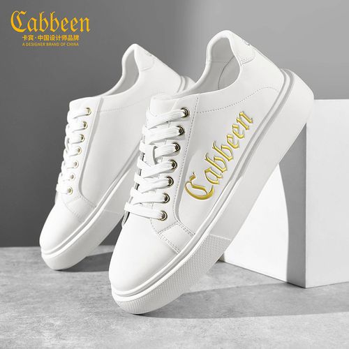 卡宾男生鞋子2026新款春增高厚底耐磨休闲板鞋男士潮流百搭小白鞋主图