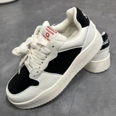 创恒（合欢）春季新款时尚百搭原创设计经典黑白小众男女情侣板鞋