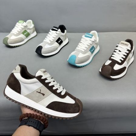 2026四季新款拼接系带舒适透气阿甘鞋防滑增高潮流休闲百搭男鞋