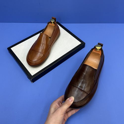 男士四季款纯皮一脚蹬休闲时尚百搭潮流品味乐福鞋主图